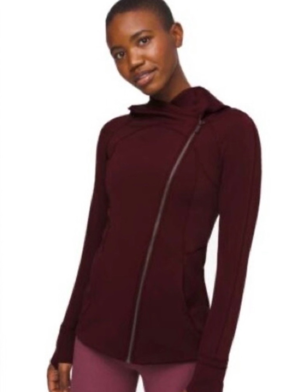 Lululemon Maroon Zip-Front Athletic Hoodie size 10